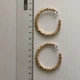 Фактурні сережки-кільця "Stardust" Honey Fashion Accessories золотистий (120102) - изображение 5