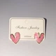 Серьги сердечка гвоздики Honey Fashion Accessories розовый (12-103) - изображение 2