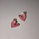 Серьги сердечка гвоздики Honey Fashion Accessories розовый (12-103) - изображение 4