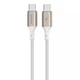 Кабель Proove Dense Metal Type-C to Type-C 60W 1м fast charge white - изображение 1
