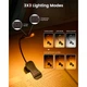 Лампа Glocusent Mini clip-on book light A11 1800/3400/6000K 80h Black - зображення 8