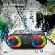 Портативная колонка BKK K215 2x5W с RGB подсветкой Black - изображение 3