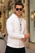 Кофта на замке спортивная Trend Collection 5336 Белый S - изображение 9