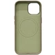 Чохол-накладка Denim MagSafe для Apple iPhone 14 Pro Max із текстильною фактурою під джинс Olive - зображення 3
