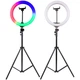 Кільцева світлодіодна LED лампа RGB Arc Ring 13" + tripod 2,1m Black - изображение 2
