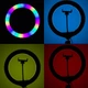 Кільцева світлодіодна LED лампа RGB Arc Ring 10" + tripod 2.1m Black - изображение 8