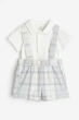 Полукомбинезон хлопковый для мальчика H&M 1059643-003 050 см (0-1 months) Серый - изображение 1
