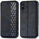 Кожаный чехол книжка GETMAN Cubic (PU) для Xiaomi Redmi 9A Черный - изображение 2