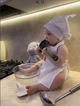 Фартук детский + Колпак Latte Baby 1-3 лет Vsetex Белый - изображение 4