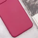 Противоударный чехол Silicone Cover Lakshmi Full Camera (A) для Huawei Honor X8a Бордовый / Marsala - изображение 4