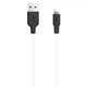 Дата кабель Hoco X21 Plus Silicone Lightning Cable (1m) black_white - изображение 2