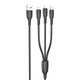 Дата кабель Borofone BX71 USB to 3in1 1m /Black - зображення 1