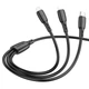 Дата кабель Borofone BX71 USB to 3in1 1m /Black - зображення 4