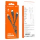 Дата кабель Borofone BX71 USB to 3in1 1m /Black - зображення 6
