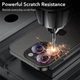 Протиударне Захисне Скло Metal Classic на камеру (в упак.) для Apple iPhone 15 Pro (6.1") / 15 Pro Max (6.7") Бузковий / Rainbow - зображення 4