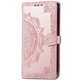Кожаный чехол-книжка Epik Art Case с визитницей для Xiaomi Redmi Note 8T Розовый - изображение 1