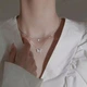 Цепочка на шею двойная с бабочками Украшение для девушек Цвет серебристый - изображение 3