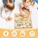Деревянная, настольная, развивающая игра - сортер магнитный лабиринт с бусинами для мелкой моторики, сортировки цветов в стиле Монтессори (MONT3574SORT) - изображение 12