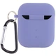 Силиконовый футляр Epik с микрофиброй для наушников Airpods 1/2 Серый / Lavender Gray - изображение 2