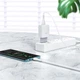 Сетевое зарядное устройство Hoco C72Q Glorious QC3.0 18W (1USB/3A) + MicroUSB Белый - изображение 4