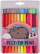 Фломастеры Yes Pusheen rainbow 24 цвета (650555) (5056574436634) - изображение 1