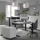 Комп'ютерний стіл з регулюванням висоти IKEA MITTZON 160x80 см білий/чорний (295.298.83) - зображення 3