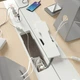 Комп'ютерний стіл з регулюванням висоти IKEA MITTZON 140x80 см березовий шпон/білий (195.286.19) - зображення 11