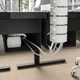 Комп'ютерний стіл з регулюванням висоти IKEA MITTZON 120x60 см ясеневий шпон чорна морилка/чорний (895.265.94) - зображення 7