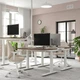 Комп'ютерний стіл з регулюванням висоти IKEA MITTZON 120x60 см горіх/білий (395.274.16) - зображення 4