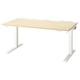 Комп'ютерний стіл з регулюванням висоти IKEA MITTZON 140x80 см березовий шпон/білий (195.286.19) - зображення 2