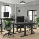 Комп'ютерний стіл з регулюванням висоти IKEA MITTZON 120x60 см ясеневий шпон чорна морилка/чорний (895.265.94) - зображення 3