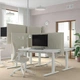 Комп'ютерний стіл з регулюванням висоти IKEA MITTZON 140x80 см білий (195.285.63) - зображення 3