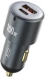 Автомобільний зарядний пристрій XO CC47 1 USB 65W + 1 Type-C PD 35W (100W) Black (XO-CC47-BK) - зображення 1