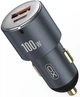 Автомобільний зарядний пристрій XO CC47 1 USB 65W + 1 Type-C PD 35W (100W) Black (XO-CC47-BK) - зображення 2