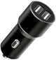 Автомобильное зарядное устройство XO TZ09 2.4A/2 USB + кабель microUSB Black (XO-TZ09M-BK) - изображение 1