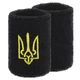 Напульсники спортивные махровые герб України для тренировок бега баскетбола SP-Sport 9280 2шт Black - изображение 1