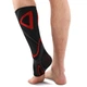 Бандаж эластичный удлинённый на голень и лодыжку Sibote Fit 7217 Black-Grey-Red - изображение 2