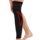 Бандаж эластичный удлинённый на голень и колено Sibote Fit 7218 Black-Grey-Red - изображение 3