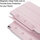 Магнитный чехол-книжка с фиксатором BBM1 Magnetic Case для iPad Air 4 2020/Air 5 2022 10,9"/Pro 11" 2018/Air 11" 2024(M2)/2025(M3)/2026(M4) Розовый - изображение 8