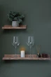 Полочки на стену Wood Mosaic Floating Shelf деревянные 40/55/75/90x12,5x8,5 см 4 шт. (WM-FOWS-90x12x8,5) - изображение 2
