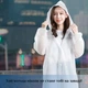 Дождевик/ плащ от дождя женский/ мужской материал EVA полупрозрачный размер универсальный 42-52 Raincoat белый (GS-137486) - изображение 6