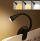 Настольная LED лампа 3 уровня цветов с регулируемой яркостью і аккумулятором Светильник-зажим для чтения Black - изображение 2