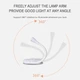 Настольная LED лампа 3 уровня цветов с регулируемой яркостью і аккумулятором Светильник-зажим для чтения Black - изображение 5