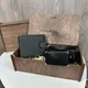Чоловічий подарунковий набір шкіряний гаманець портмоне + поясний ремінь автомат у коробці - зображення 4