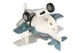 Літак металевий інерційний Same Toy Aircraft світло, музика, синій - изображение 4
