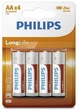 Батарейка Philips LongLife Zinc Carbon AA BLI 4 - зображення 1