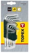 Topex Ключі Torx, набір 9 од., T10-T50, короткі - изображение 2
