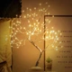 Декоративний нічник дерево настільний світильник Bonsai Led h20in N1 золотистий з теплим світлом від USB або 3AA - зображення 4