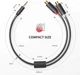 Аудіо кабель з AUX mini-Jack 3,5мм на Double RCA тюльпан UGREEN 2RCA Female Cable (0.25m). Black - зображення 2