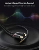 Аудіо кабель з AUX mini-Jack 3,5мм на Double RCA тюльпан UGREEN 2RCA Female Cable (0.25m). Black - зображення 8